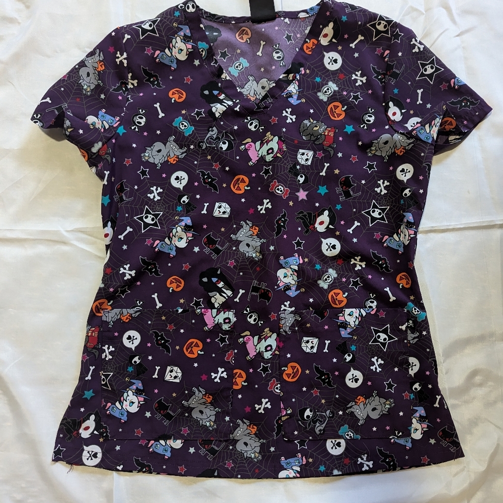 TokiDoki Koi Halloween Scrub Top